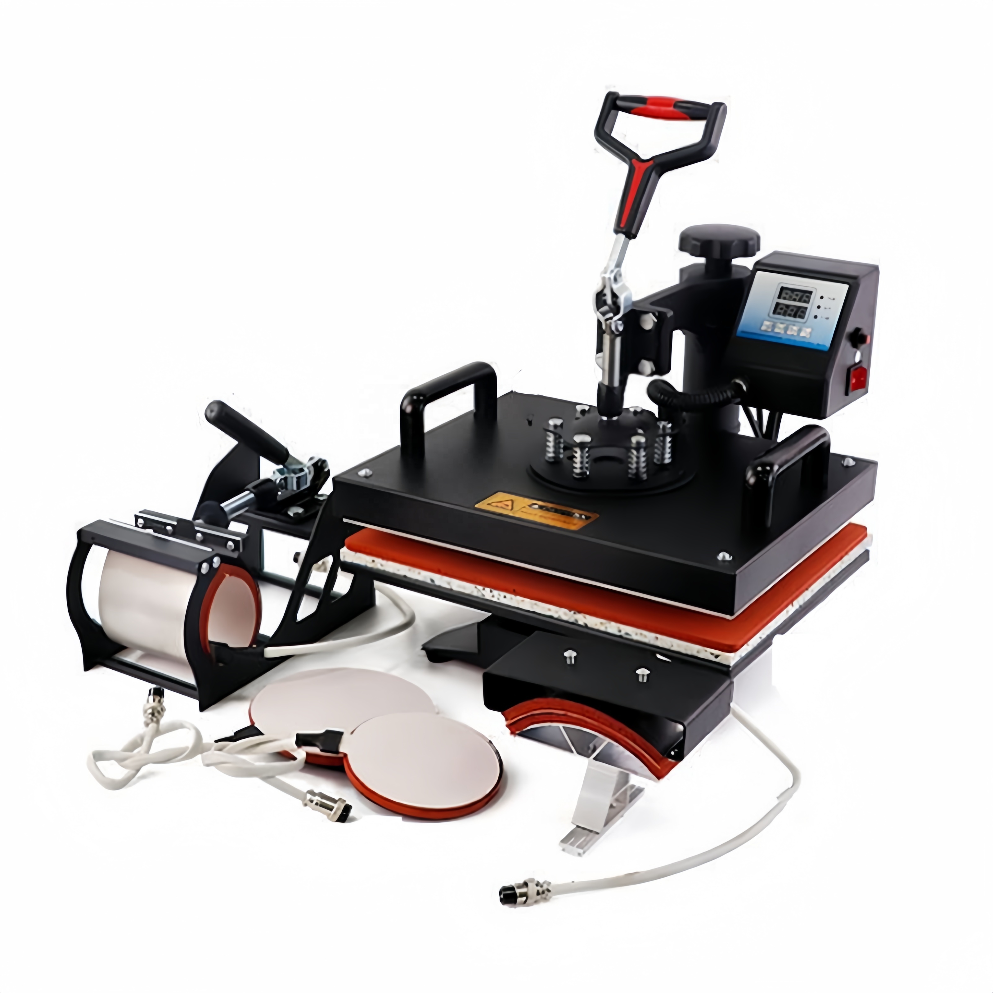 Hot-Selling 5-in-1 Multi-Function Heat Press Machine Semi-Automatic Solution for T-Shirts, Mugs, Hat