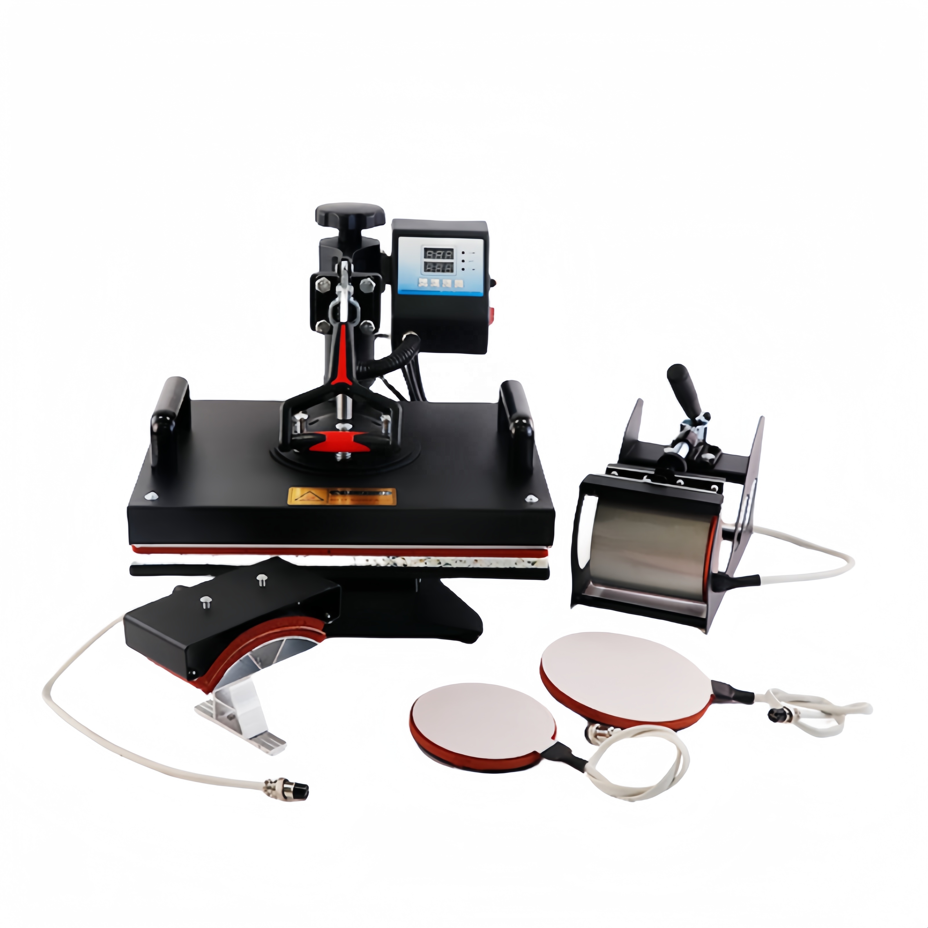 Hot-Selling 5-in-1 Multi-Function Heat Press Machine Semi-Automatic Solution for T-Shirts, Mugs, Hat