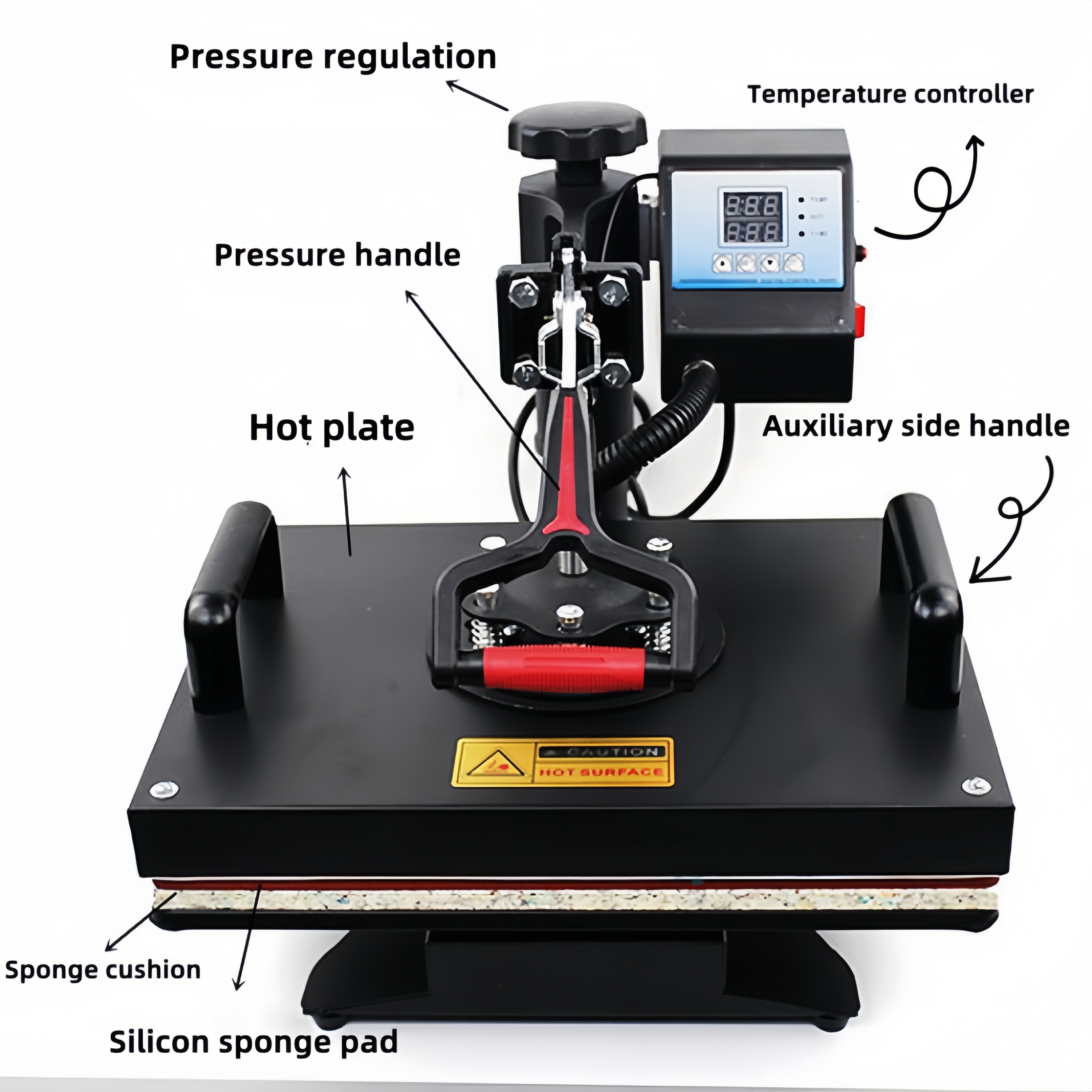 New 8-in-1 Heat Press Machine | Semi-Automatic Combo Heat-Sublimation Printer for T-Shirts, Mugs etc