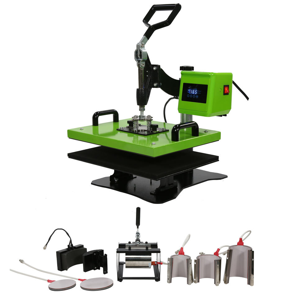 High-Precision 29x38cm 8-in-1 Heat Press Machine | Multi-Functional Sublimation Press for T-Shirts, 