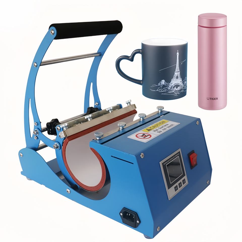 20oz Mug Heat Press Machine | Professional Tumbler Sublimation Printer | Manual Flatbed Custom Cup