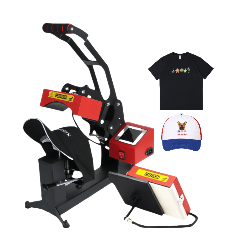Thermal Sublimation Transfer Printing Machine | 2-in-1 Multifunctional Heat Press for Hats & Garment