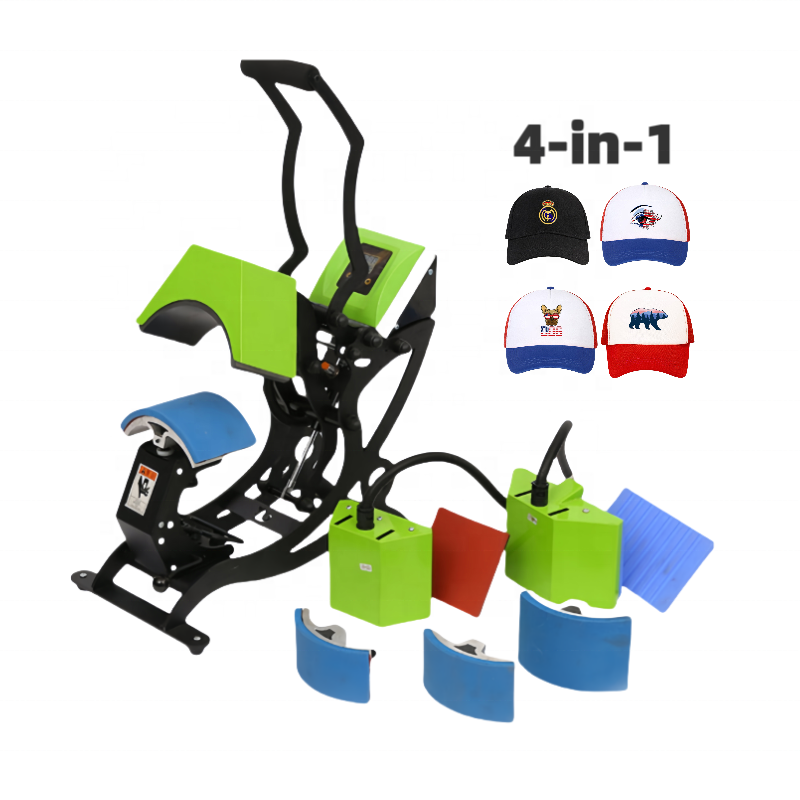 4-in-1 Hat Heat Press Machine | Hat Sublimation Printer with 3 Interchangeable Molds