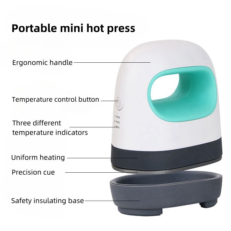 Manual Mini Heat Press Machine | DIY Logo & Badge Printing for T-Shirts, Hats, and More