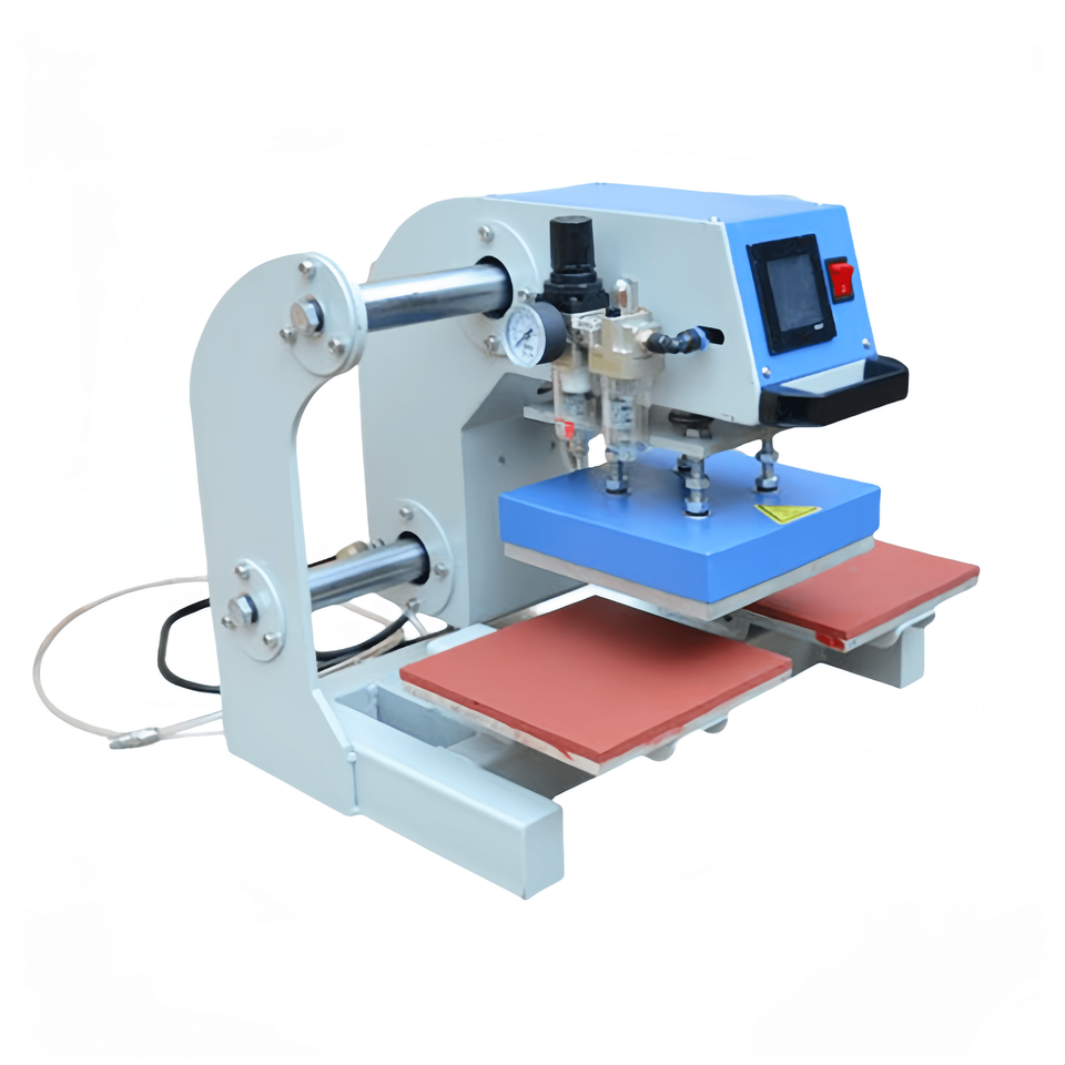 20*30CM Dual Station Pneumatic Flat Stamping Machine DIY Custom t Shirt Heat Press Machine