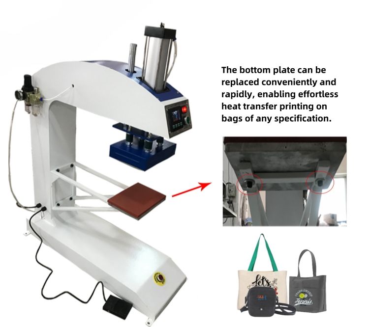 Factory Customized Automatic Pneumatic Heat Press Machine | Single Station Heat Transfer Equipment