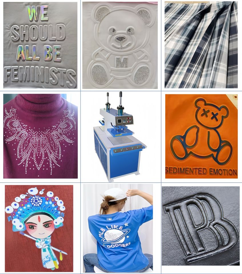 Hydraulic Dual Head Embossing Machine | 3D Logo Press for Leather & Fabric | Industrial Heat Embosse