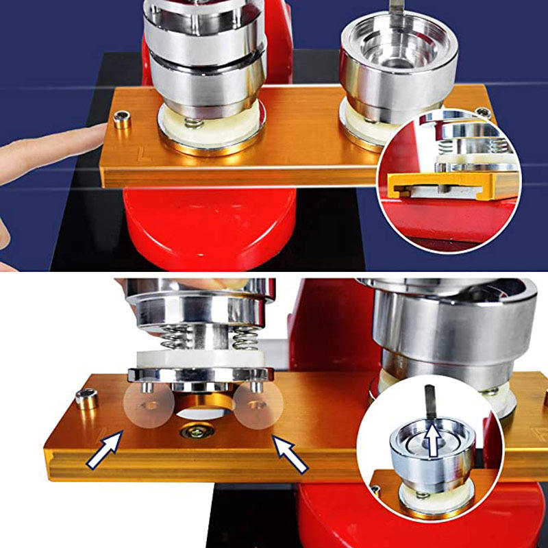 Manual Button Badge Maker Machine|Multi-Size Metal Press for Tin Pin Badges|DIY Custom Button Making