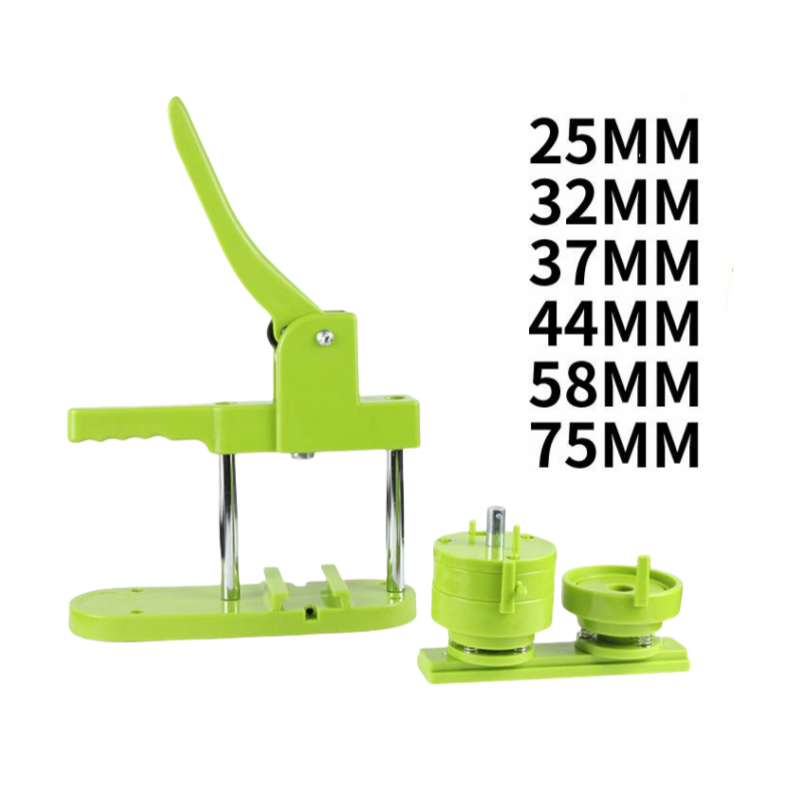 Compact Manual Badge Maker Machine | 25-58mm Multi-Size Button Press | Portable DIY Pin Making Kit