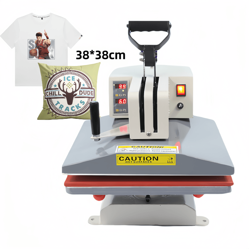 38x38cm Swing Heat Press Machine | LED Digital Control | Industrial Sublimation Press