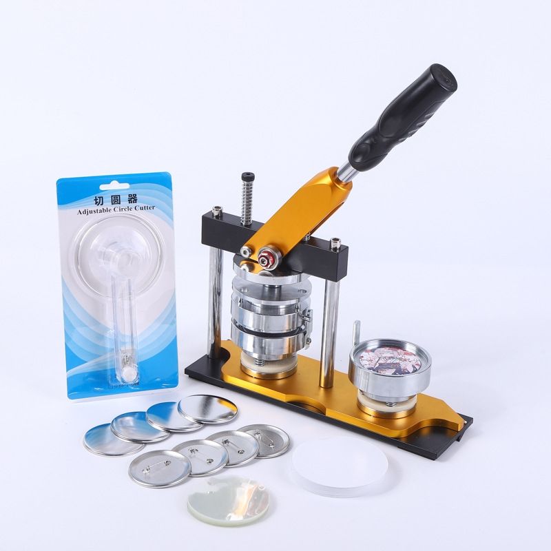 DIY Round Badge & Magnet Making Machine | 25mm-75mm Multi-Size Press | Create Custom Buttons, Mirror