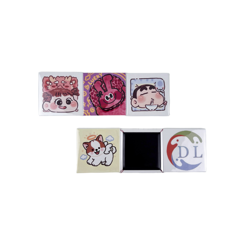 50x50mm & 63.5x63.5mm Fridge Magnet Making Supply Kit | Multi-Shape Base Materials for DIY Magnetic 