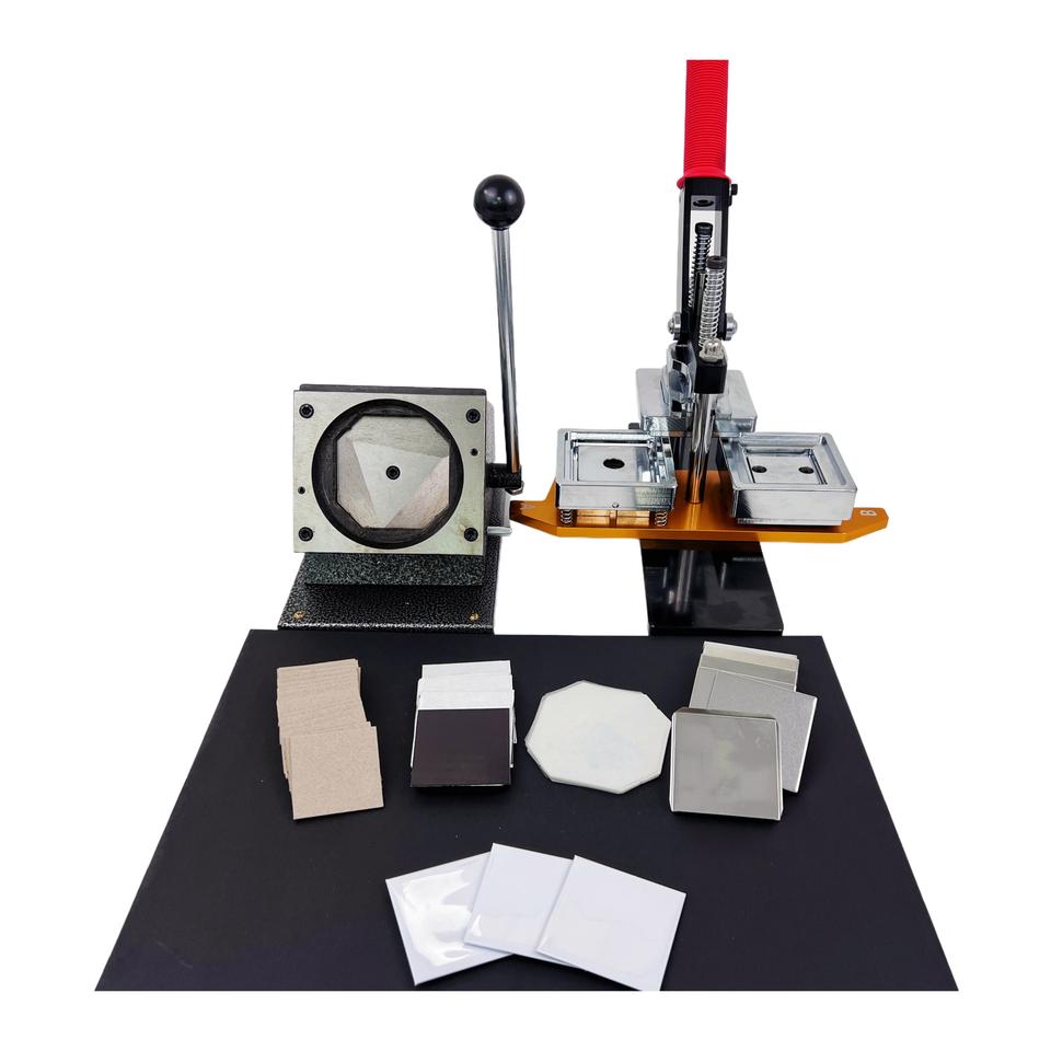 50x50mm & 63.5x63.5mm Fridge Magnet Making Supply Kit | Multi-Shape Base Materials for DIY Magnetic 