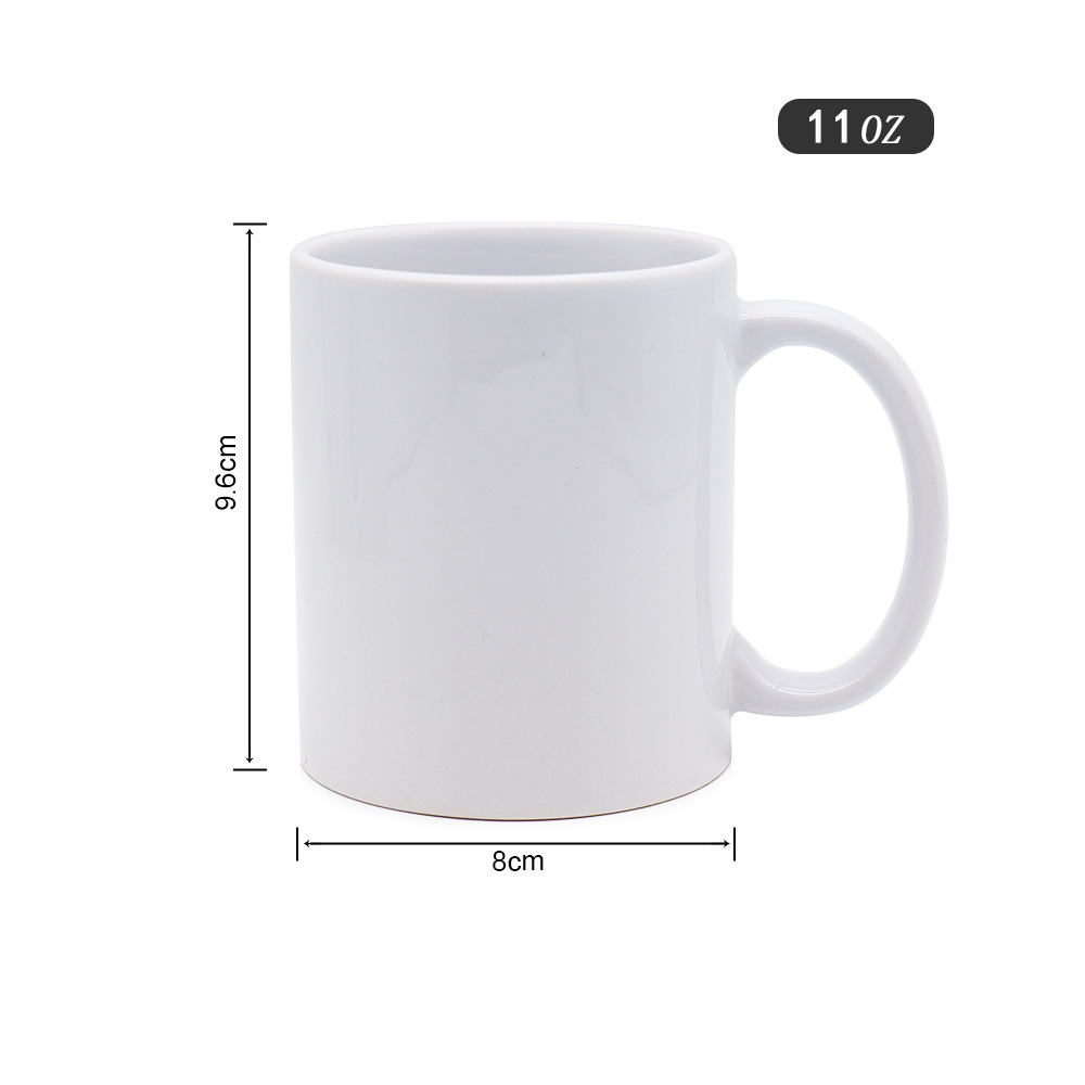 Grade A Coated Ceramic Mug - 11oz Heat Transfer Mug for Logo Printing, Sublimation Cup Customization