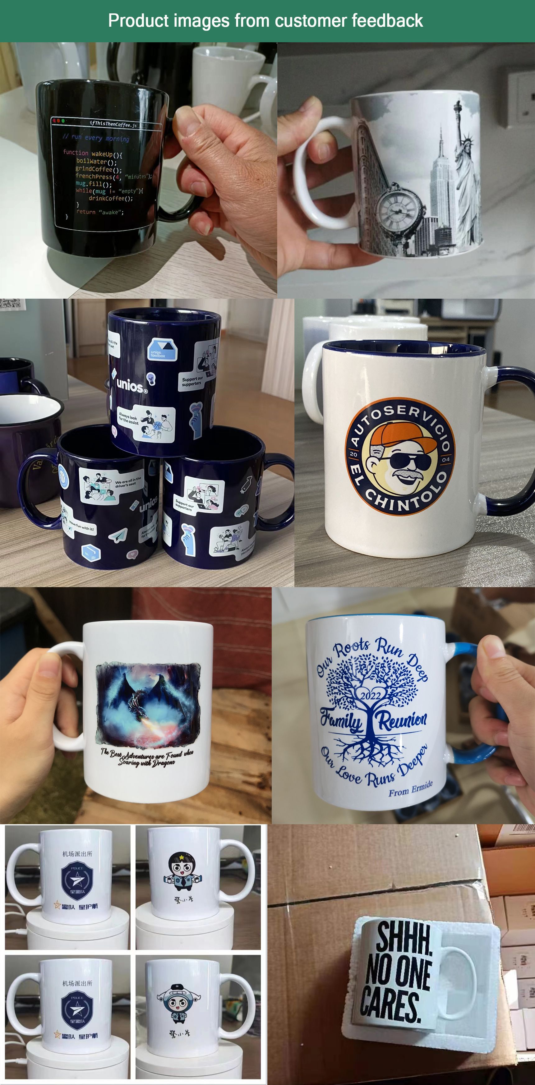 Grade A Coated Ceramic Mug - 11oz Heat Transfer Mug for Logo Printing, Sublimation Cup Customization